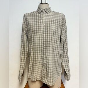 Vince, Oxford Plaid Button Down Long Sleeve Shirt